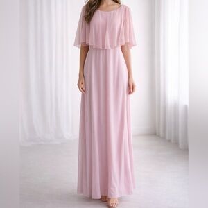 Vintage Mary Martin Chiffon Dress Pink Size 12 1960s
